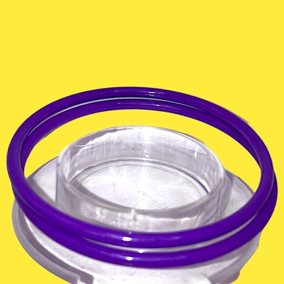 Two Thin Round Purple Plastic 3 3/8" Bangle Bracelets! - Picture 1 of 7